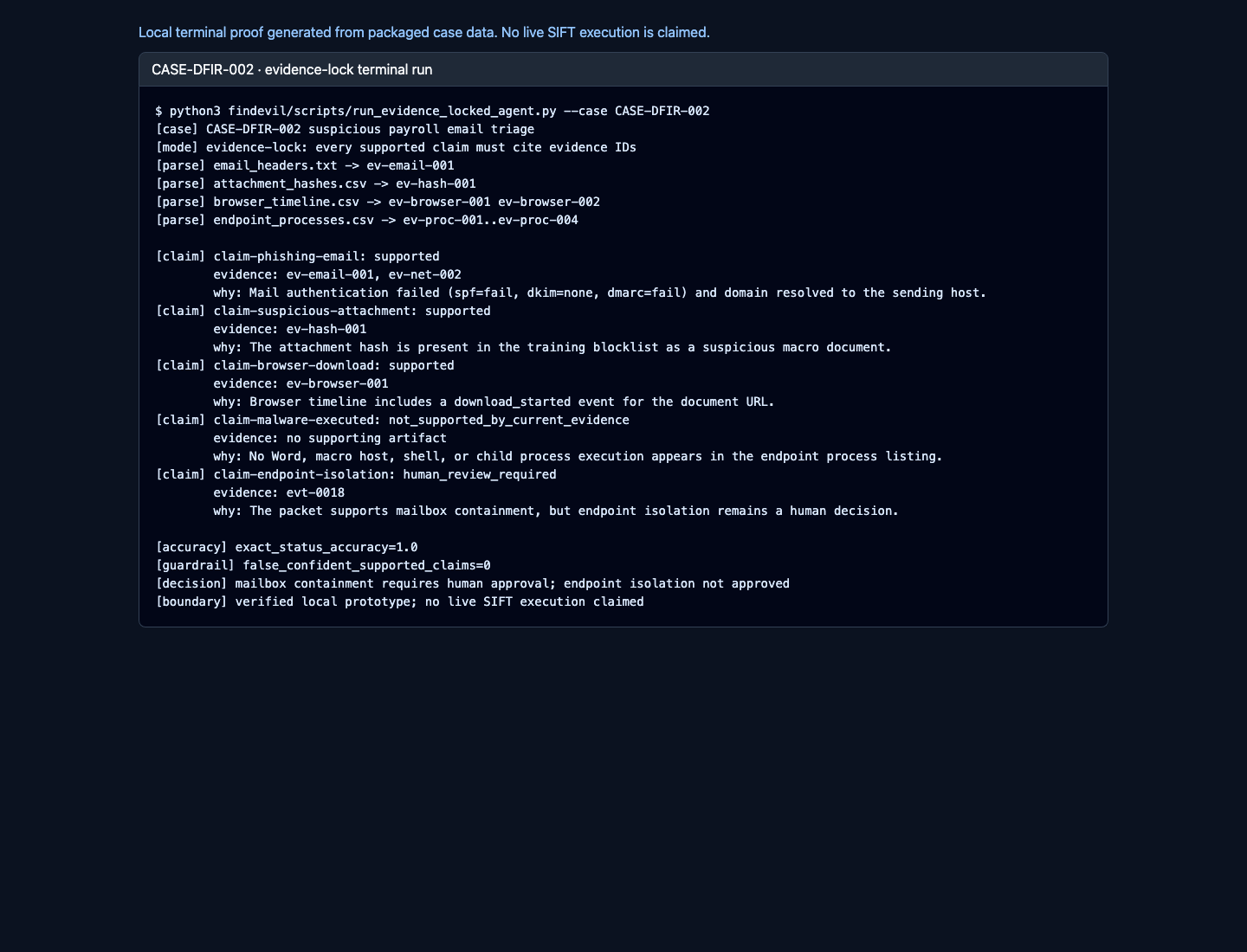 Terminal proof screenshot
